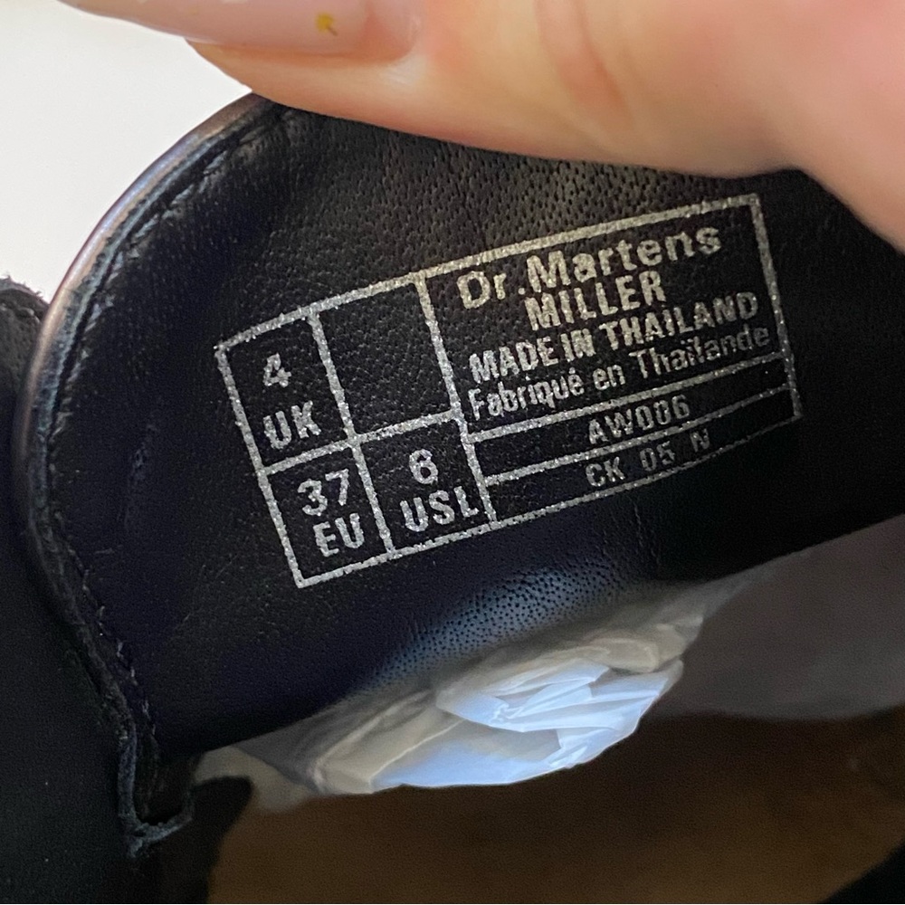 DR. MARTENS BLACK LEATHER MILLER SILVER BUCKLE DETAIL LOAFER DRESS SHOES - Picture 10 of 10
